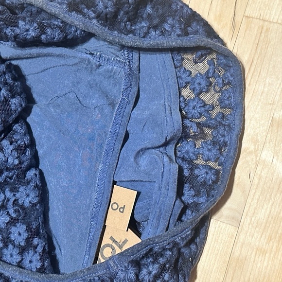 Cottagecore POL Women’s Blue Floral Lace Summer Mini Skort Size small - Picture 5 of 9